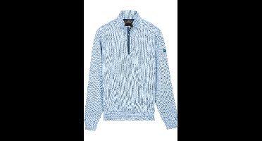 Baileys Regular Fit Half-Zip Sweater blauw, Effen