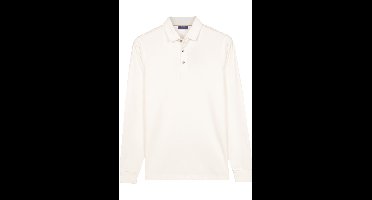 Baileys Modern Fit Poloshirt lange mouw wit, Effen