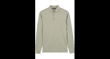Baileys Modern Fit Poloshirt lange mouw groen, Effen