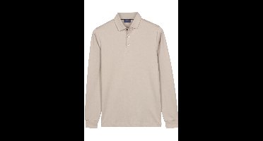 Baileys Modern Fit Poloshirt lange mouw grijs, Effen
