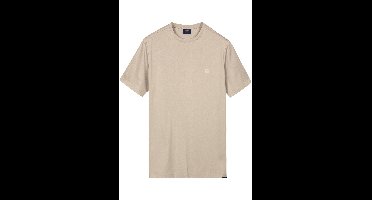 Baileys Regular Fit T-Shirt ronde hals beige, Effen