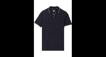Baileys Modern Fit korte-mouwen trui marine, Effen