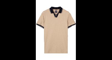 Baileys Modern Fit korte-mouwen trui beige, Effen