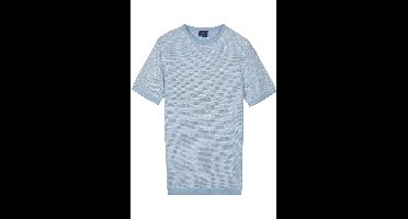 Baileys Modern Fit korte-mouwen trui blauw, Jacquard