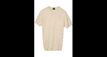 Baileys Modern Fit korte-mouwen trui beige, Effen