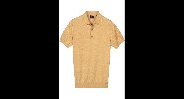 Baileys Modern Fit gebreide polo geel, Effen