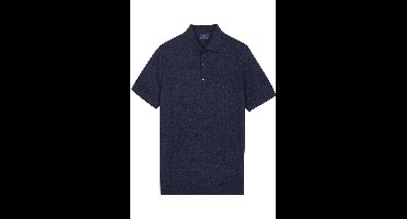 Baileys Modern Fit gebreide polo donkerblauw, Effen