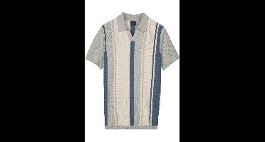 Baileys Modern Fit korte-mouwen trui blauw, Gestreept