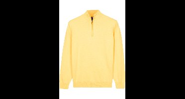 Baileys Regular Fit Half-Zip Sweater geel, Effen