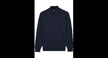 Baileys Regular Fit Half-Zip Sweater donkerblauw, Effen