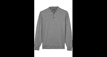 Baileys Regular Fit Poloshirt lange mouw grijs, Effen