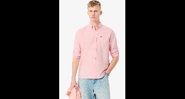 Lacoste Overhemd roze, Effen