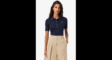 Lacoste Slim Fit Dames Poloshirt donkerblauw, Effen