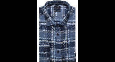 OLYMP Casual Regular Fit Overhemd marine, Ruit