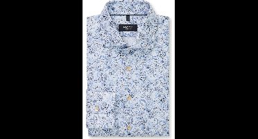 OLYMP SIGNATURE Tailored Fit Overhemd blauw, Bedrukt