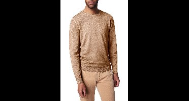 Pierre Cardin Modern Fit Trui ronde halsbruin, Effen