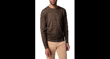 Pierre Cardin Modern Fit Trui ronde halsbruin, Effen
