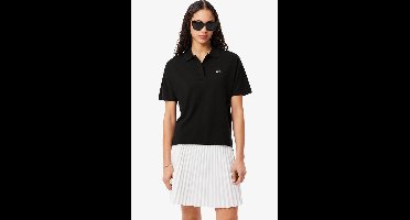 Lacoste Oversize Fit Dames Poloshirt zwart, Effen
