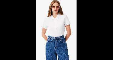 Lacoste Dames Poloshirt wit, Effen
