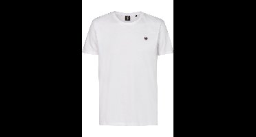 Petrol Industries Regular Fit T-Shirt ronde hals wit, Effen