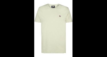 Petrol Industries Regular Fit T-Shirt ronde hals lichtgroen, Effen