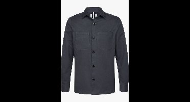 Profuomo Overshirt donkerblauw, Effen