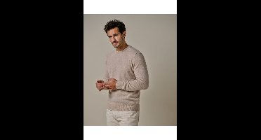 Profuomo Trui ronde halsbeige, Effen