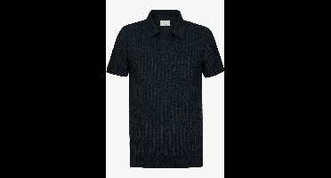 Profuomo Regular Fit Polo shirt Korte mouw donkerblauw