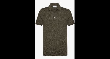 Profuomo Regular Fit Polo shirt Korte mouw bruin