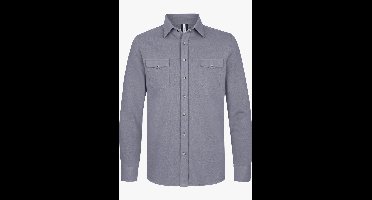 Profuomo Overshirt blauw, Effen