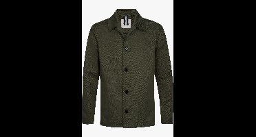 Profuomo Overshirt donkergroen, Effen