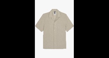 Profuomo Linnen Overhemd beige, Effen
