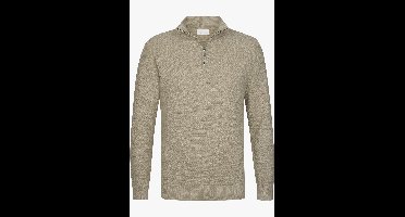 Profuomo Regular Fit Trui ritssluitingbeige, Effen
