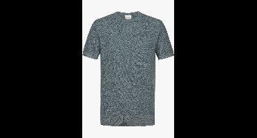 Profuomo Regular Fit T-Shirt ronde hals blauw, Effen