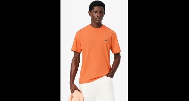 Lacoste T-Shirt ronde hals oranje, Effen