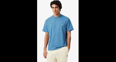 Lacoste T-Shirt ronde hals blauw, Effen