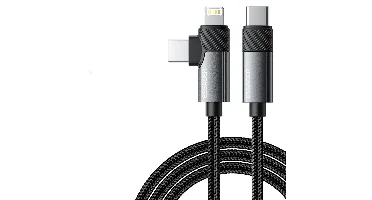 ESSAGER ES-X59 65W Type-C naar Type-C+iP Kabel PD Snelladen Gegevensoverdracht Koperdraad 1M/2M Lang voor iPhone 15 Plus