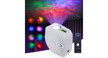 BlitzWolf® BW-PLT1 Slimme Sterrenprojector met Ster + Kleurrijke LED-Nebula, Slimme APP-bediening, meer Scènes Instellin