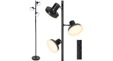 BlitzWill® BWL-FL3 36W 3-Head Vloerlamp 2500LM 2700~6500K Kleurtemperatuur 10-niveau Helderheid Dimmer Magnetische Afsta