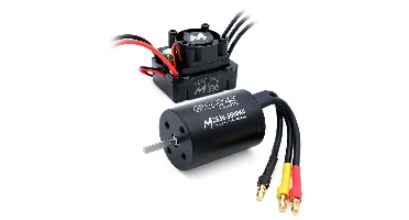 SURPASS HOBBY M2838 Volledig Zwart Waterdichte Brushless Motor met M35A Waterdichte ESC Set 3.5 Connector voor 1/16 Mode