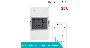Sonoff POW Elite 20A Slimme Wifi Stroommeter Schakelaar Intelligente Energie Controller 6-Maanden Verbruiksgeschiedenis