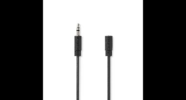 Stereo-Audiokabel | 3,5 mm Male - 3,5 mm Female | 10 m | Zwart