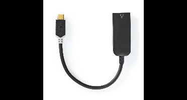 Nedis USB-C-adapterkabel | Type-C Male - RJ45 Female | 1 Gbit | 0,2 m | Antraciet