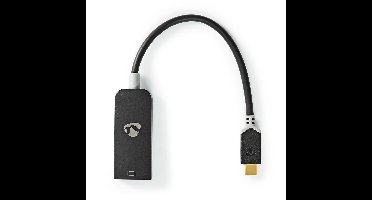 Nedis USB-C-adapterkabel | Type-C Male - DisplayPort Female | 0,2 m | Antraciet