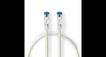 CAT6a-Kabel | S/FTP | RJ45 Male | RJ45 Male | 3.00 m | Snagless | Rond | Gevlochten / PVC | Zilver | Cover Window Box