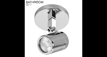 Badkamerspot Rain | 1 lichts | chroom | glas / metaal |Ø 15 cm | 35 watt | badkamer / wand /
