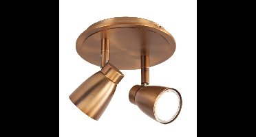 Klassieke verstelbare bronzen 2 lichts spot Mirage