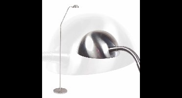 Leeslamp led verstelbaar Parma staal | 1 lichts | grijs / staal | metaal | 140 cm hoog |Ø 23 cm |