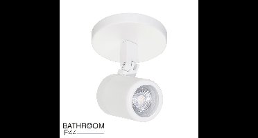 Ronde IP44 badkamer spot Rain | 1 lichts | wit |Ø 10 cm | modern design