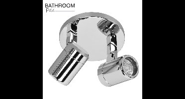 Rain spot | 2 lichts | chroom | glas / metaal |Ø 15 cm | 35 watt | dimbaar | kantelbaar |